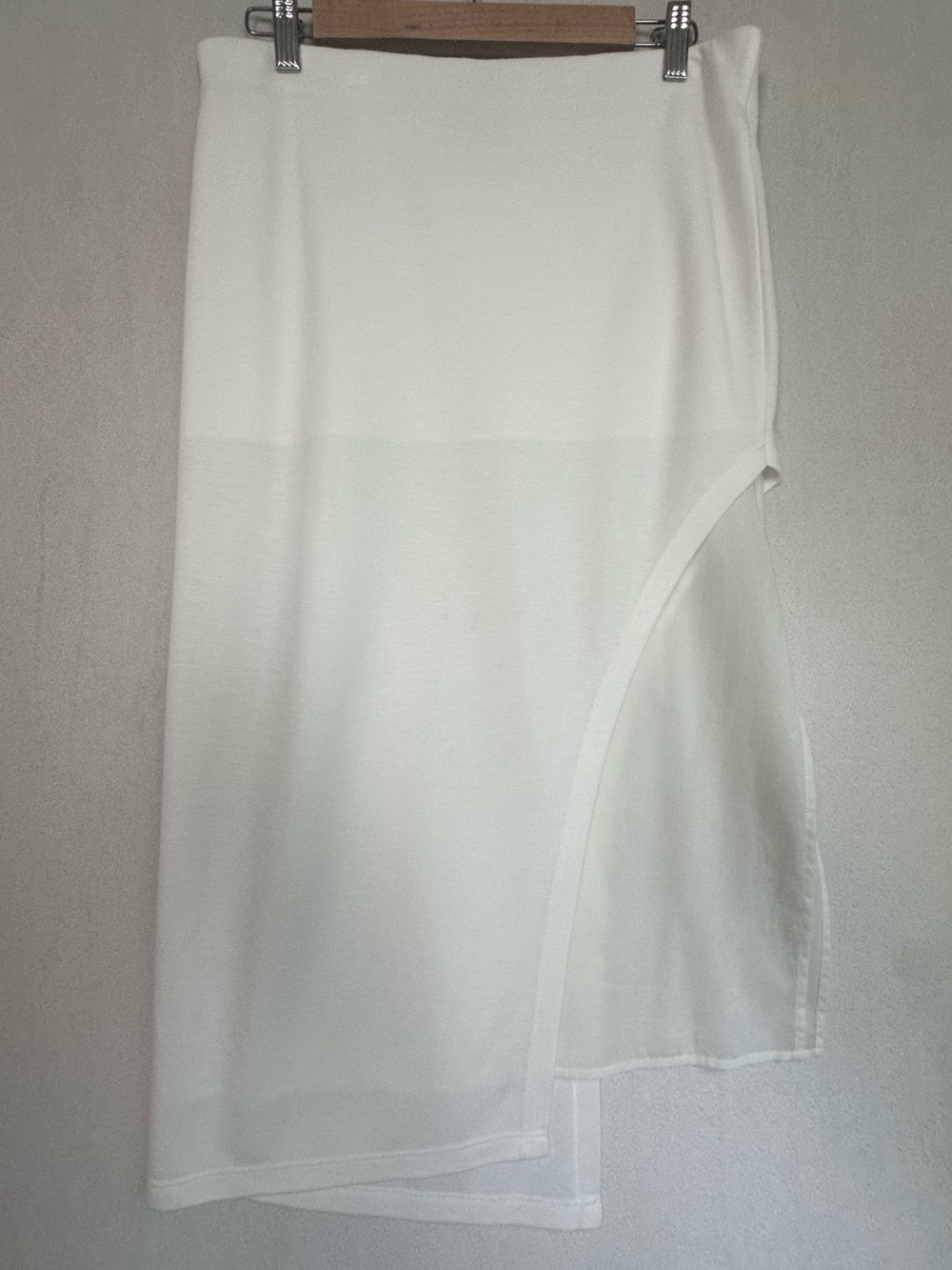 Marienbad Women’s Modal White Asymmetrical Midi Skirt Sz 8 Designer